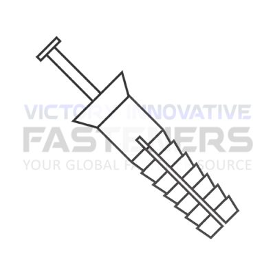 1/4X3/4 PLASTIC DRIVE RIVET WHITE NYLON